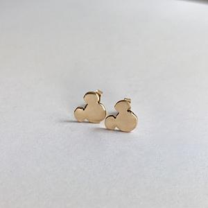 14K Gold Mouse Earrings - Disney Fan Jewelry