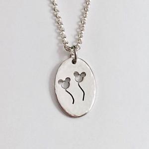 Mouse Balloon Necklace 2 - Sterling Silver