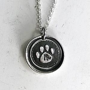 Paw Print Wax Seal - Pet Memorial Necklace