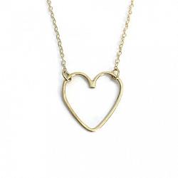 14K Heart Link Necklace