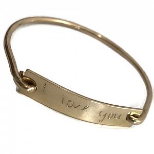 Gold Bar - Actual Handwriting Bracelet