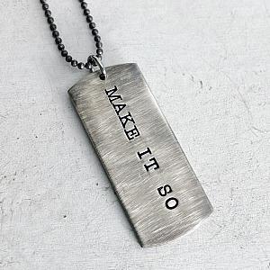 Dog Tag Necklace - NARROW Sterling Silver Dog Tags - Custom and Personalized Gift