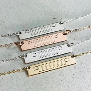 Jeep Grille Bar Necklace - Jeep Jewelry