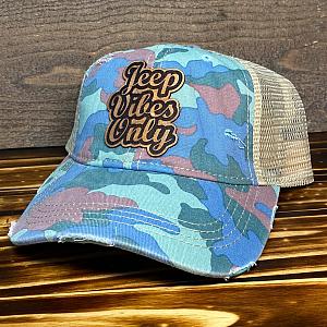 JEEP Vibes Only (die cut) Leather Patch - Ponytail Hat