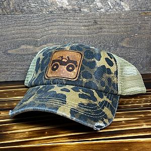JEEP Girl Square (sew on) Leather Patch - Ponytail Hat