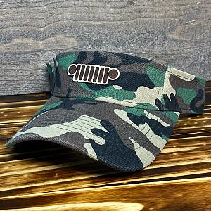 Jeep Grill Leather Patch - Camo Visor