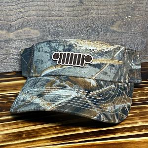 Jeep Grill Leather Patch - Realistic Camo Visor