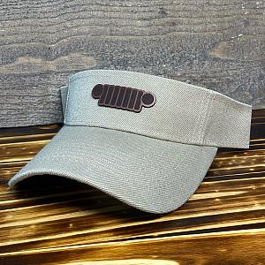 Jeep Grill Leather Patch - Tan Visor
