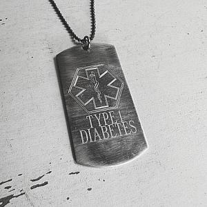 Medical Dog Tag Necklace - LARGE Handmade Sterling Silver Dog Tags Necklace