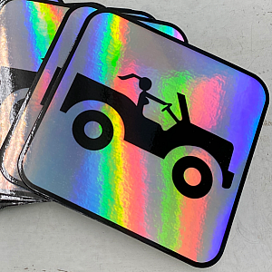 Jeep Girl Sign Holographic Sticker